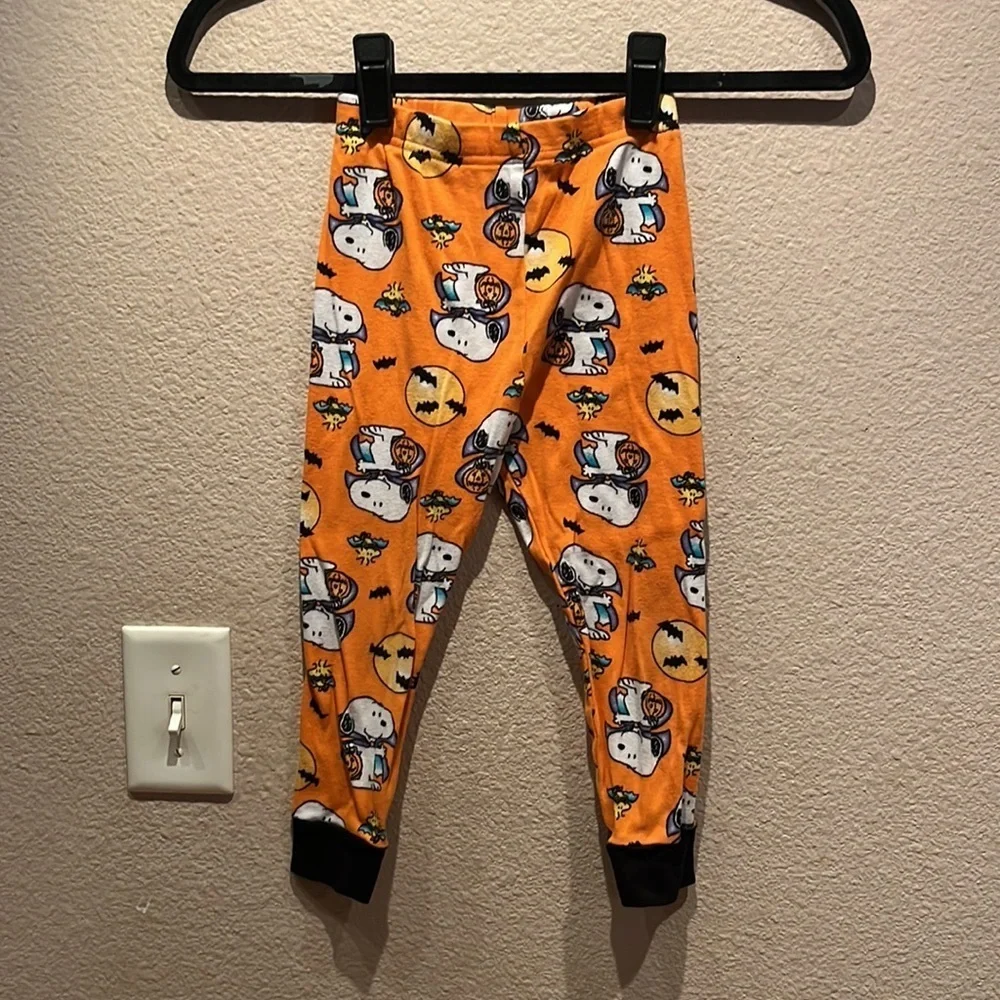 Peanuts Snoopy Dracula Halloween Toddler Unisex Cotton Pajama Bottoms Size 5T